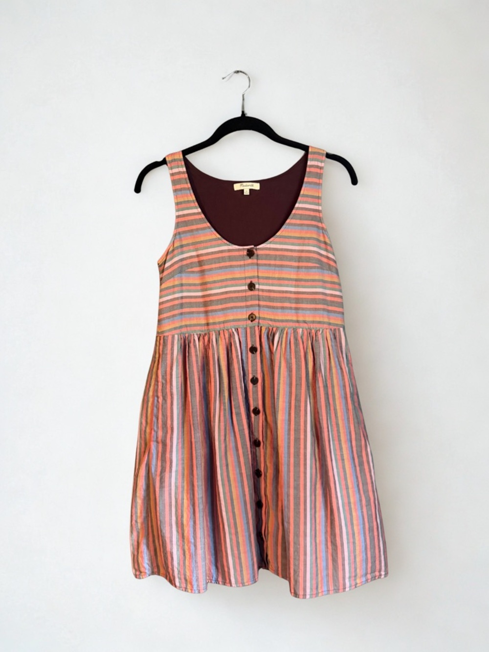 3/$40 Madewell Striped Lined Top with Plum Exterior